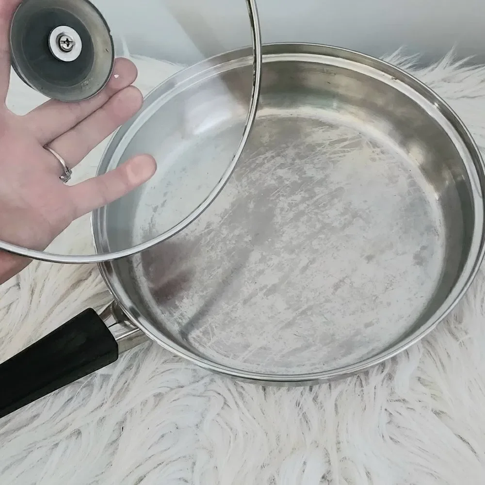 Tramontina 8.5 inch frying pan with glass lid